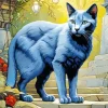 Blue Cat Art Diamond Painting