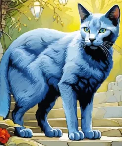 Blue Cat Art Diamond Painting