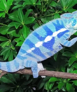 Blue Chameleon Diamond Painting