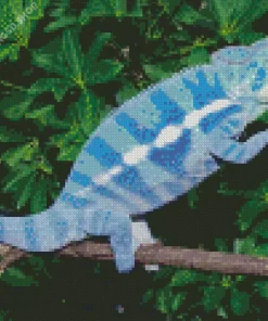 Blue Chameleon Diamond Painting