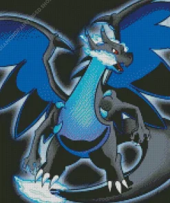 Blue Charizard Diamond Painting
