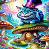 Blue Cheshire Cat Diamond Painting