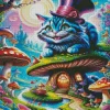 Blue Cheshire Cat Diamond Painting