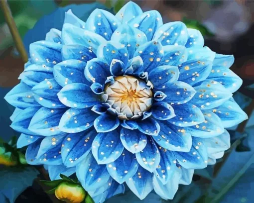 Blue Chrysanthemum Diamond Painting