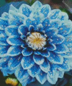 Blue Chrysanthemum Diamond Painting