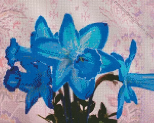 Blue Daffodil Diamond Painting