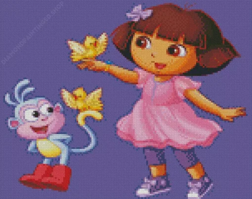 Boots And Dora Diamond Painting