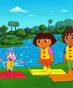 Dora And Diego Diamond Painting