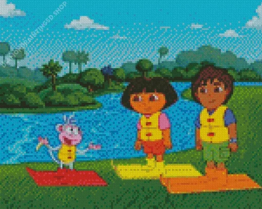 Dora And Diego Diamond Painting