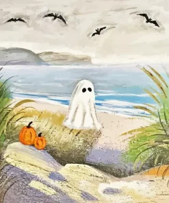 Ghost At The Beach Diamond Painting