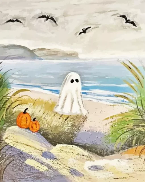 Ghost At The Beach Diamond Painting