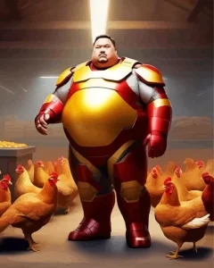 Fat Iron Man Diamond Painting