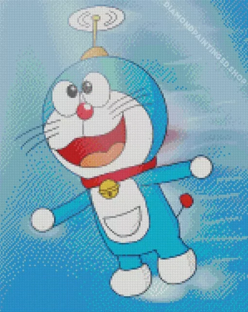Flying Doraemon Diamond Painting