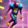 Footballer Monkey Diamond Painting