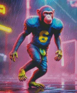 Footballer Monkey Diamond Painting