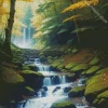 Forest Waterfall Diamond Painting