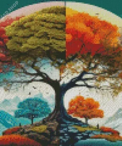 Four Seasons Tree Diamond Painting