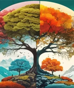 Four Seasons Tree Diamond Painting