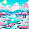 Blossom Landscape Diamond Painting