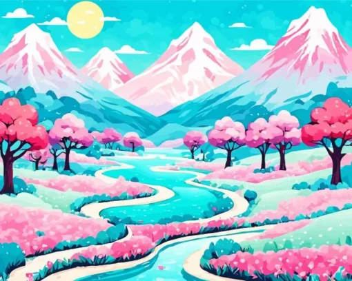 Blossom Landscape Diamond Painting