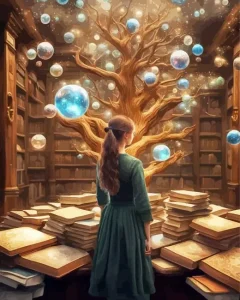 Library Girl Diamond Painting