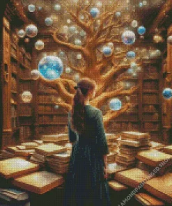 Library Girl Diamond Painting