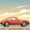 Porsche Illustration Diamond Painting