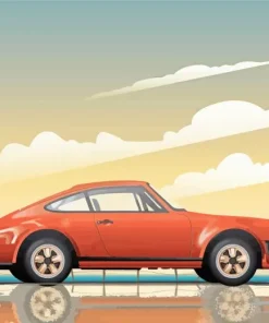 Porsche Illustration Diamond Painting