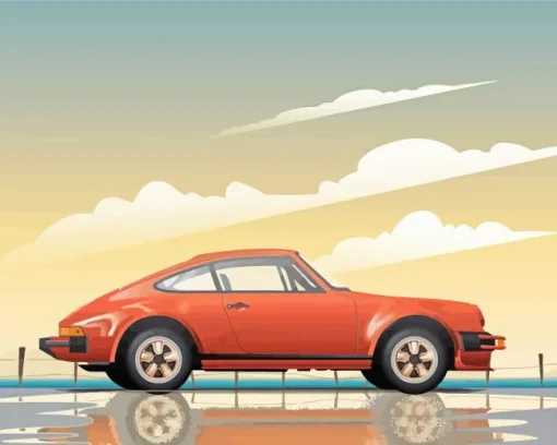 Porsche Illustration Diamond Painting