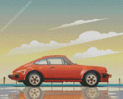 Porsche Illustration Diamond Painting