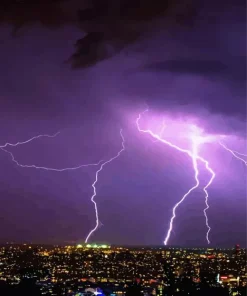 Purple Lightning Diamond Painting