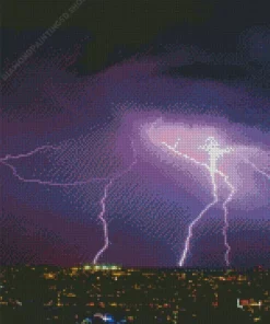 Purple Lightning Diamond Painting