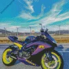 Big Purple Motorcycle Diamond Painting