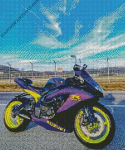 Big Purple Motorcycle Diamond Painting