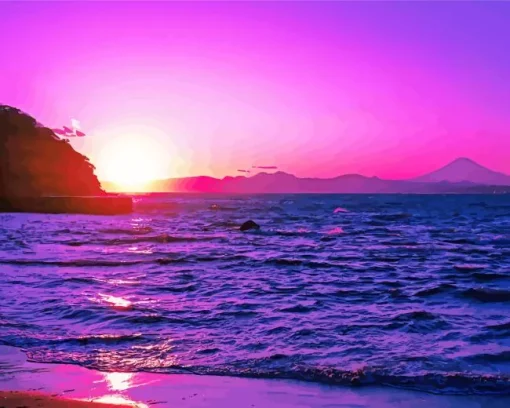 Purple Sunset Diamond Painting