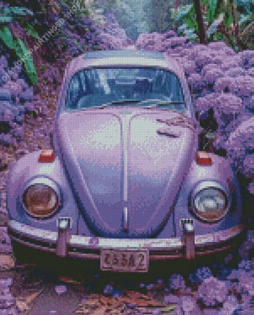 Purple Beetle Diamond Painting