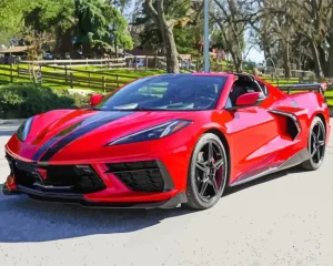 Red Corvette Diamond Painting