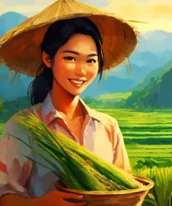 Vietnamese Girl Diamond Painting