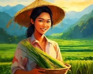 Vietnamese Girl Diamond Painting