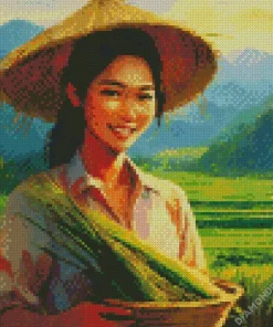 Vietnamese Girl Diamond Painting