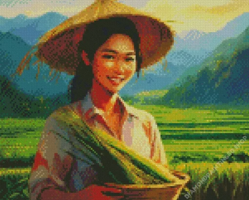 Vietnamese Girl Diamond Painting