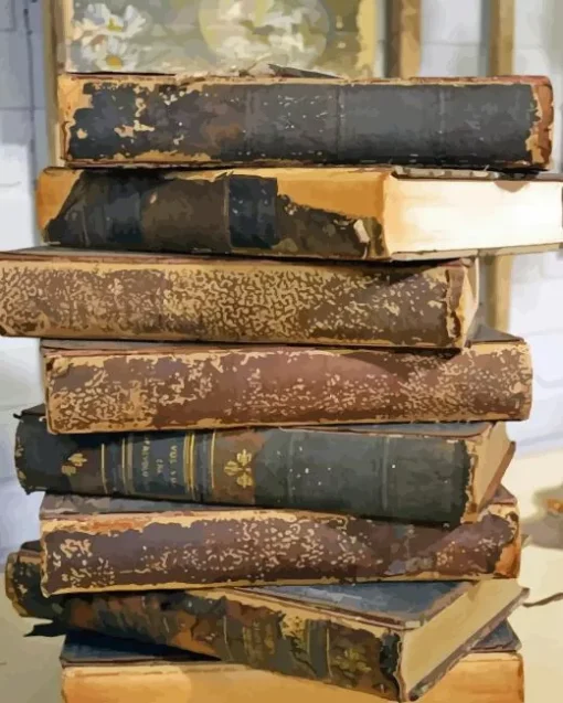 Vintage Books Diamond Painting