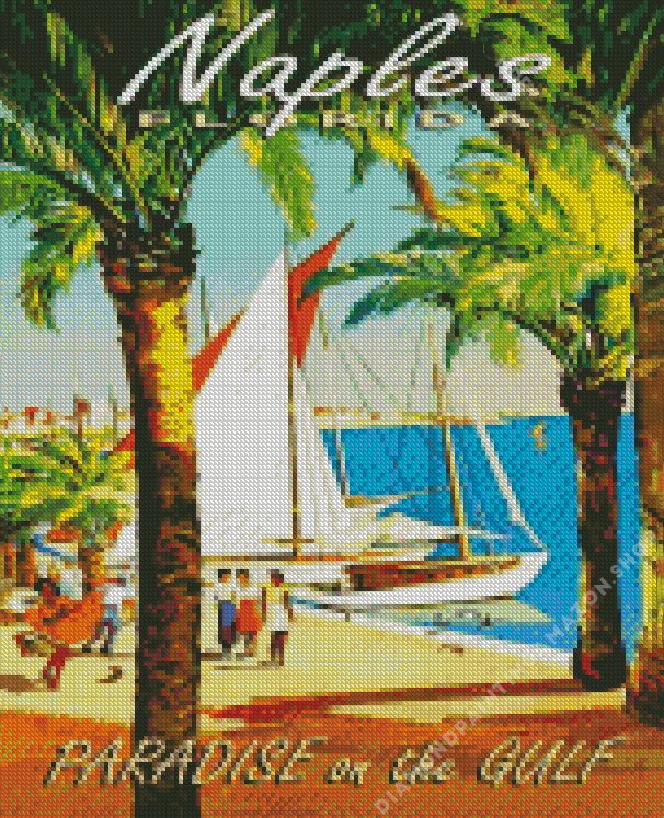 Florida Naples Poster Diamond Dotz Florida Naples Diamond Painting