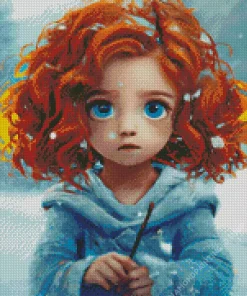 Girl Red Hair Diamond Painting