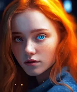 Girl With Blue Eyes Diamond Painting