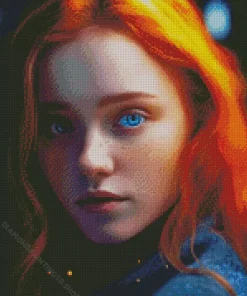 Girl With Blue Eyes Diamond Painting