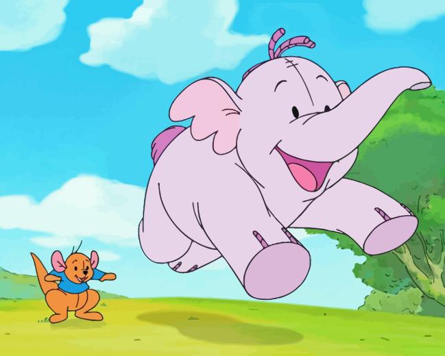 Heffalump Diamond With Numbers Heffalump Diamond Painting
