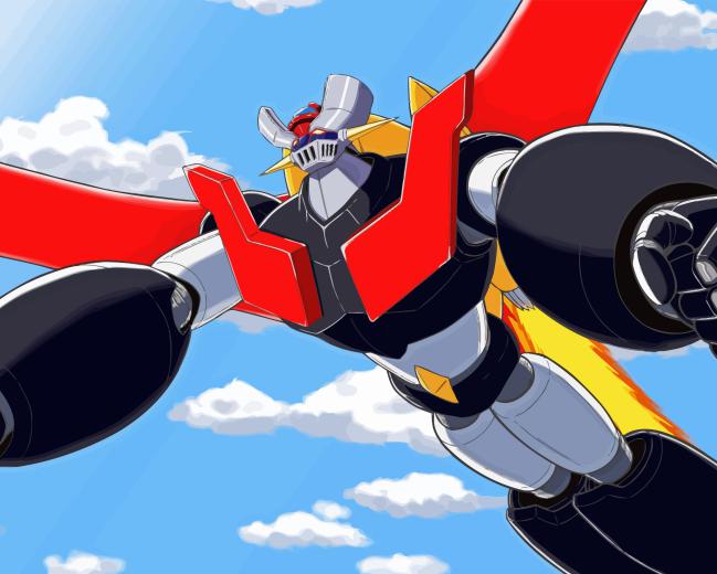 Mazinger Z Diamond With Numbers Mazinger Z Diamond Painting