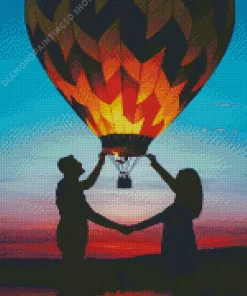 Air Balloon Couple Diamond Painting