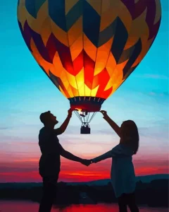 Air Balloon Couple Diamond Painting